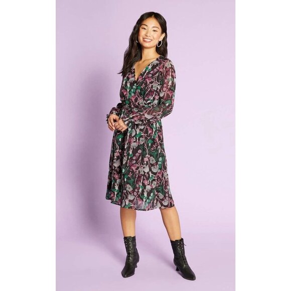 Modcloth Midi Dress Size Medium M Tie Waist Opening Night at the Ballet Dress - Picture 3 of 13